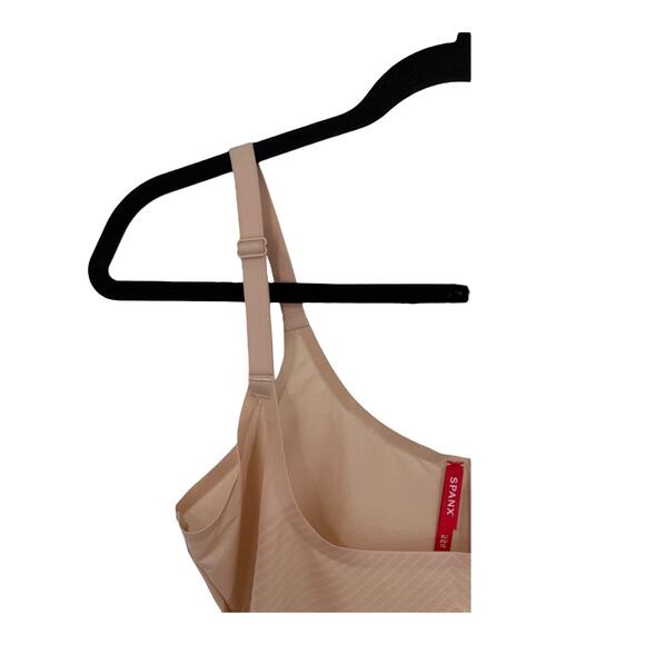 Spanx Bodysuit 10235R Thinstincts 2.0 open bust mid thigh size XL - Picture 3 of 8